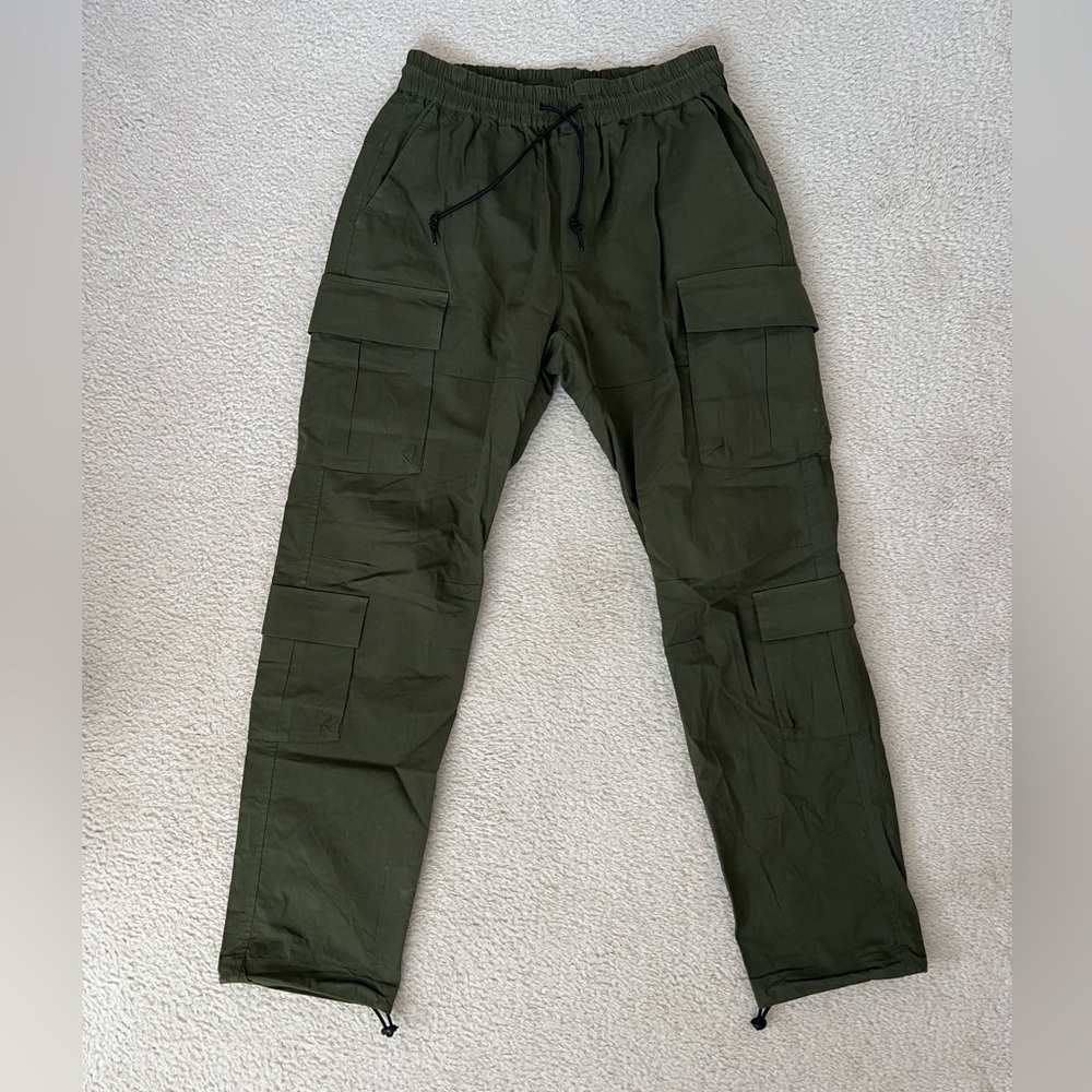 Richie Le Men's Forest Green Cargo Pants